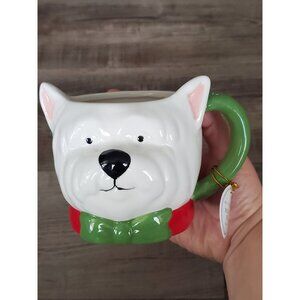 3D Scotty & White Terrier Christmas Mugs | Festive Holiday Pet Mugs | Unique Gif